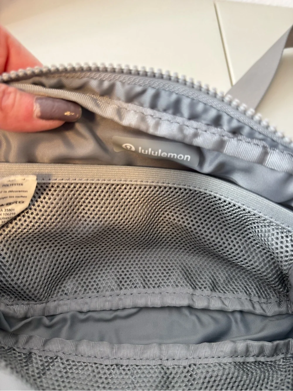 Lululemon Mini Belt Bag Light Gray Crossbody Fanny Pack